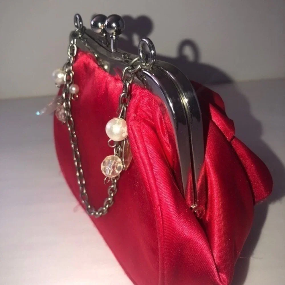 Kids/Girls Red Ruffle Clutch Purse‎ Bag